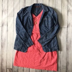 TEA Collection denim chambray blazer